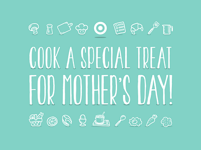 Cook for Your Mom banner blue day illustration mom mothers mothers day print target teal typography