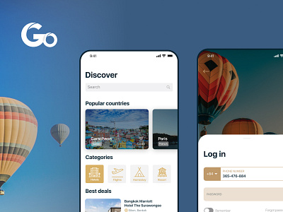 GO - App travel animation app dashboard design design minimal travel travel app typography ui ux web