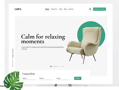 Landing page LOPA branding design illustration minimal web website