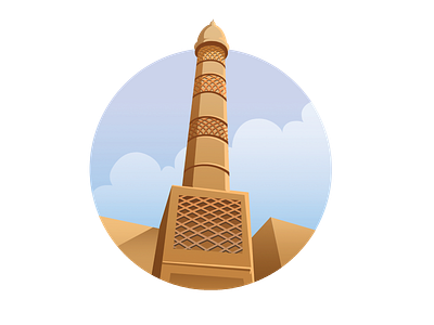 Mosul Al Hadba assets design illustration islamic middleeast minaret moslem mosque tower ui ux vector