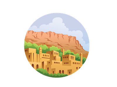 Mardin assets city design hill illustration islamic middleeast mountain oldcity rock town turkey ui ux vector