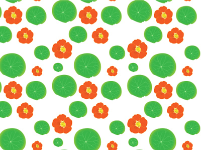 Nasturtium flower pattern flowers illustrator nasturtium pattern vector