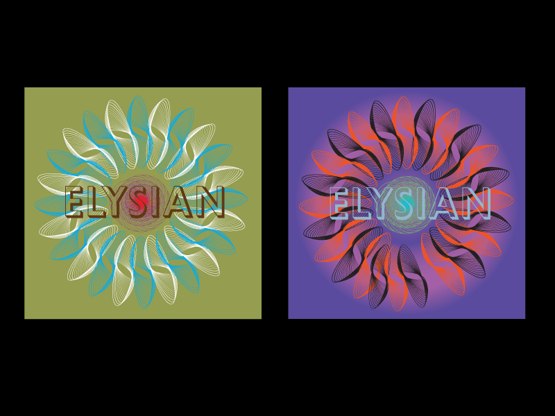 Elysian illustration illustrator inverted transform effect typography vector