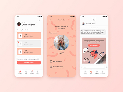 Mobile app design - Blush