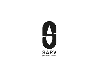 SARV (persian art gallery) branding design graphic identity logo logodesigner minimal sonar typography visual identity سونار طراح لوگو محمد صادق سونار