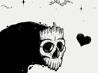 Skullmask Episode #1 faceless heart horror art illustration love macabre skull skull art surrealism