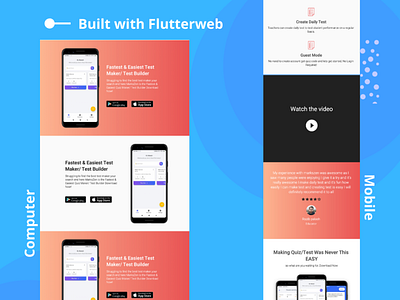 App Landing Page Built on Flutterweb