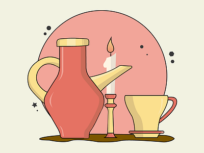 Jar 6 adobe illustrator candel design flat illustration tea tea cup vector