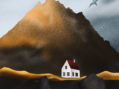 Iceland art design home house iceland illustration illustrator ipad ipad pro procreate scenery view