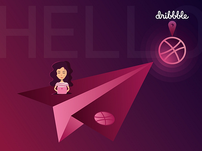 Hello Dribbble hellodribbble illustration illustrator vectorgraphics