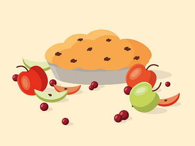 charlotte apple art artist charlotte illustration illustrator pie vector vectorgraphics