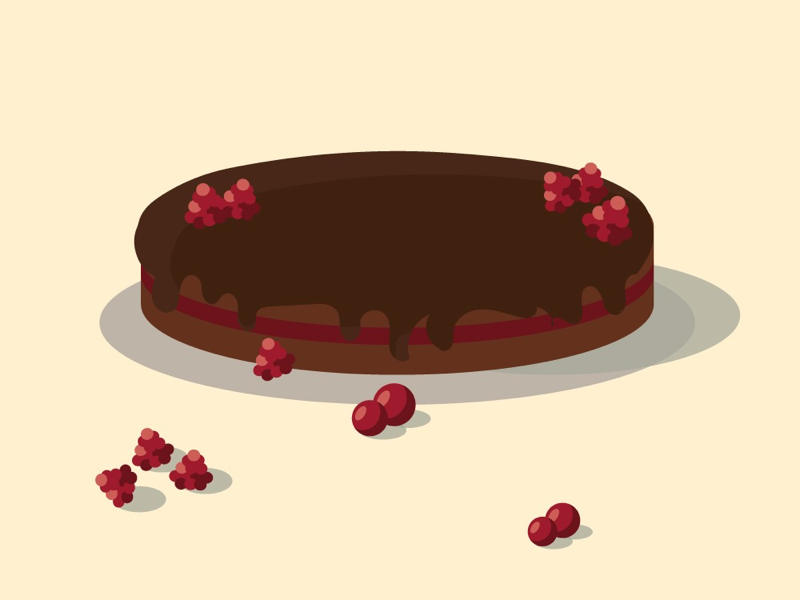 chocolate cake design art vector illustration illustrator cake chocolate