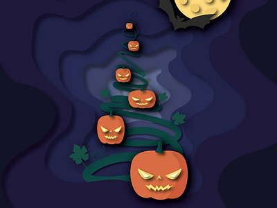 Halloween adobe cardboard cardboard illustrations halloween illustration illustrator pumpkin vector