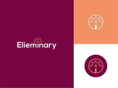 Elieminary Logo candle candlelight design elie liminary logo motivator success violets
