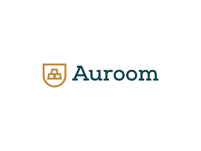 Auroom Logo auric branding design geometric gold graphic design logo monoline saving