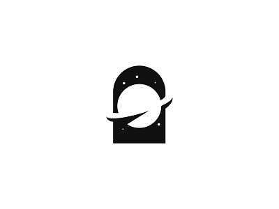 Saturn black white branding design eclipse logo logo design saturn window