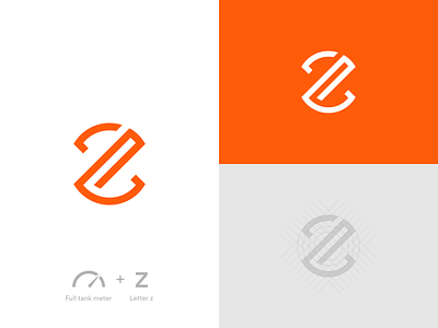 Letter Z - Full Energy branding fuel full full energy full tank letter z logo monoline orange speed z