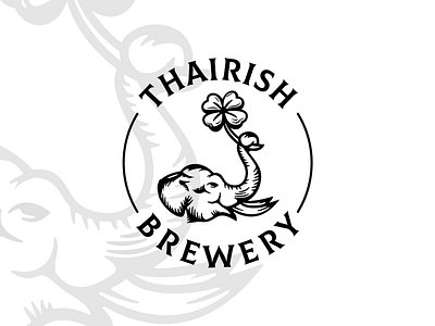 Thairish Brewery branding brewery clove clover elephant illustration irish logo thai