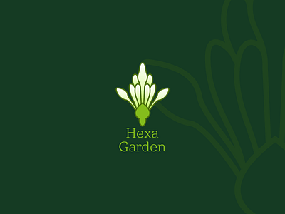 Hexa Garden bouquet branding design flower fragrant gradient green logo tuberose wedding