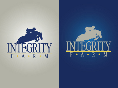 Integrity Farm Logos equestrian horse horsefarm logo
