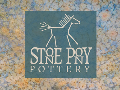 Stone Pony Pottery Logo branding design equestrian horse illustration logo typography