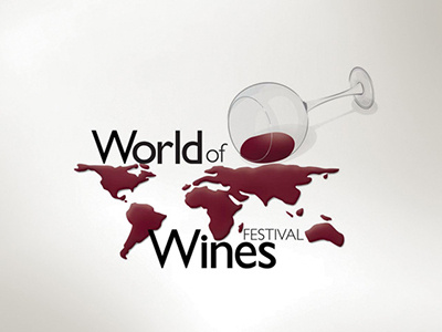 World of Wines Festival Logo typography branding design logo