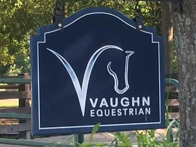 Vaughn Equestrian Logo & Sign branding country design dressage equestrian equine eventing farm farm logo horse illustration logo