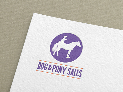 Dog & Pony Sales Logo branding design dog equestrian horse icon illustration illustrator logo pony toy vector