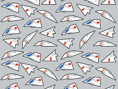 Construyendo mi Éxito Pattern avión fly illustrator papel paper patrón pattern plane texture vector wacom