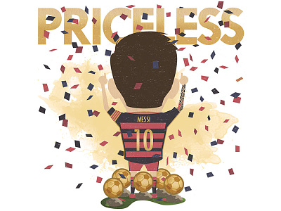 Messi Ballon d'Or barca barcelona cartoon fútbol illustration ilustración messi soccer
