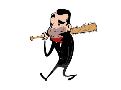 Negan - The Walking Dead cartoon character dead design fanart illustration negan personaje retro tv upa walking