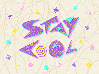 Stay Cool by the Bell design drawing illustration procreate retro type typogaphy