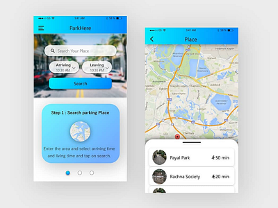 Park Here ui design