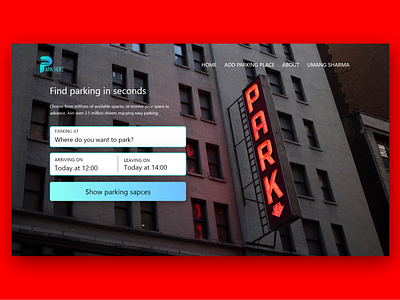 park here web design design ui design web