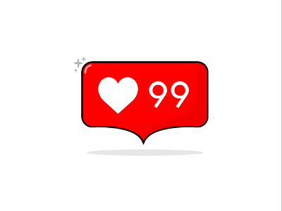 Like 99 button color instagram like red