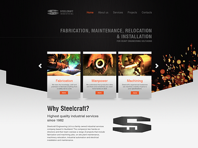 Steelcraft Website dynamic engineering landing page php sparks steelcraft website