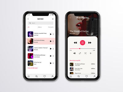 Music Playlist App Interaction app art interaction interface iphone minimal mobile music playlist music playlist app playlist song app ui ux