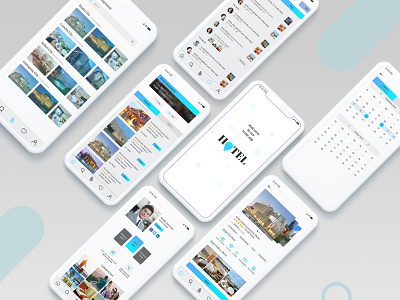 Hotel Booking App accommodations app booking design destination hotel hotel booking app minimalism popular hotel property app real estate rent room ui ux