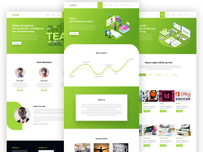 Freelancing Guideline Landing Page agency branding clean ui colorful corporate freelancing guideline gradient home page illustration interface it solution landing page learning website minimal online solution studio trendy design ui ux website