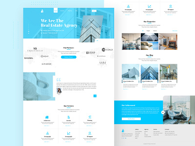 Real Estate Agency Landing Page agency agency landing page architecture buy sell home page house management minimal property real estate rentals landing page template ui ux visual design visual website website