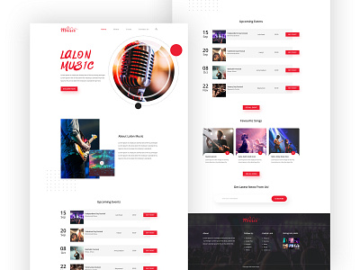 Music Landing Page 2019 trends clean e commerce home page landing page music music landing page music player music website stylist ui design ux design web design web page website