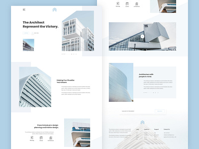 Architecture Landing Page agency clean ui home page property landing page real estate trending web ui website