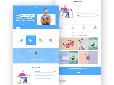 Portfolio Landing Page clean header page home page landing page minimal portfolio landing page responsive template ux web design web ui website design