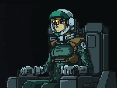 Cockpit character pixel art