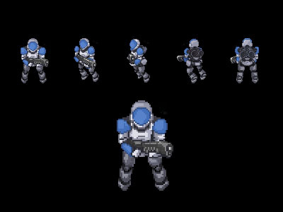 hero-bot legions pixel art robot