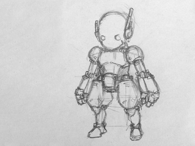 more robutts character design robot sketch