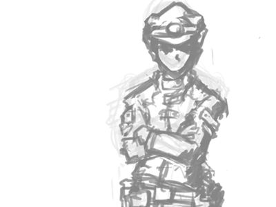 Sky Captain character concept sketch