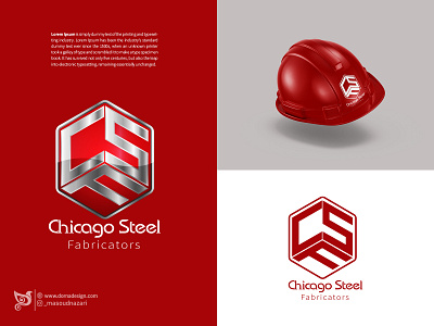 Chicago steel fabricators logo design branding identity branding design logo logodesigner masoud nazari monogram professional logo