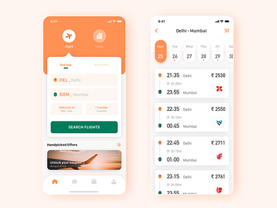 Book Ticket App ui