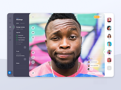 Video Conferencing agenda app chat clean conference conferencing desktop meeting remote work simple team to do ui video videocall videochat web zoom